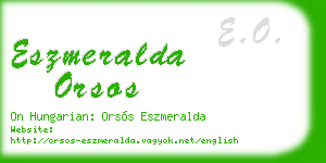 eszmeralda orsos business card